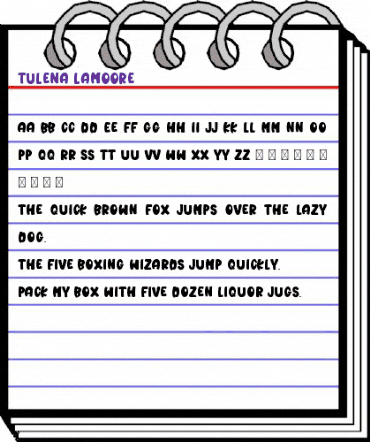 Tulena Lamoore Regular animated font preview Tulena Lamoore Regular animated font preview
