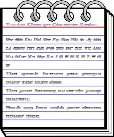 Turbo Charge Chrome Italic Italic animated font preview