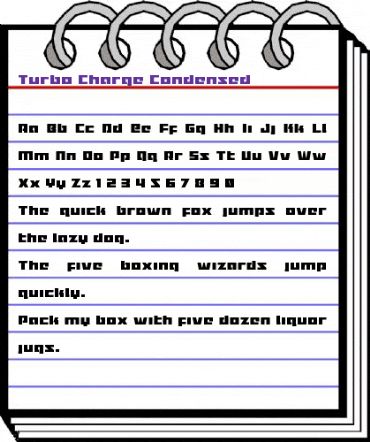Turbo Charge Condensed Condensed animated font preview