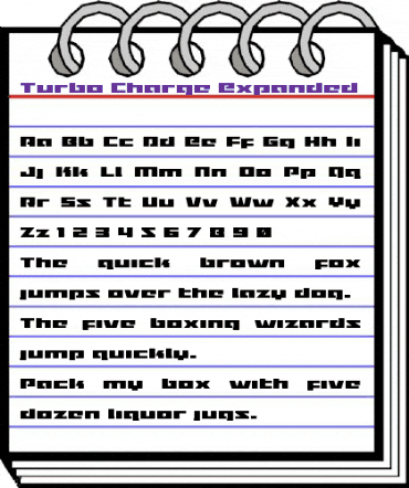 Turbo Charge Expanded Expanded animated font preview