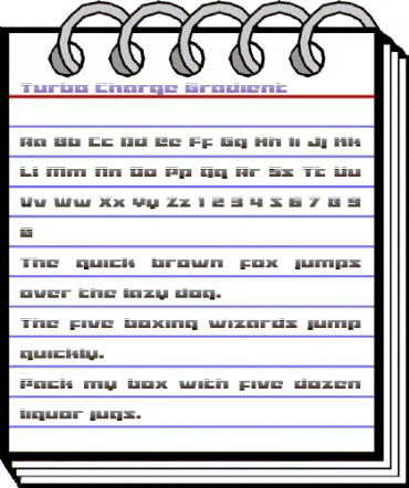 Turbo Charge Gradient Regular animated font preview