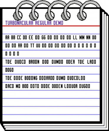 Turbonacular Demo Regular animated font preview Turbonacular Demo Regular animated font preview
