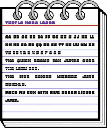 Turtle Mode Laser Regular animated font preview Turtle Mode Laser Regular animated font preview