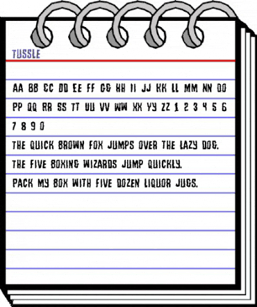 Tussle Regular animated font preview Tussle Regular animated font preview