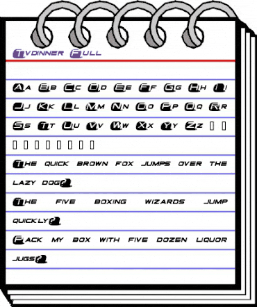Tvdinner Full animated font preview