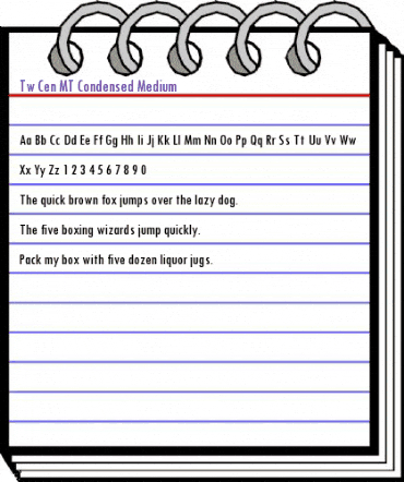 Tw Cen MT Condensed Medium animated font preview Tw Cen MT Condensed Medium animated font preview