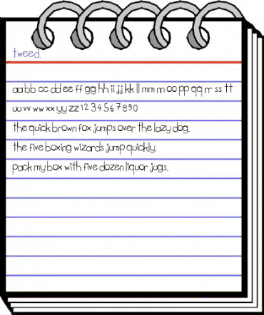 tweed. normal animated font preview