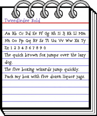 Tweedledee Bold Regular animated font preview