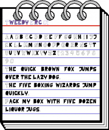 Tweedy_Erc_01 Regular animated font preview