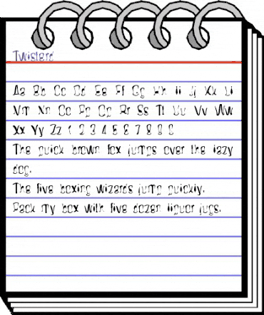 Twisterd Normal animated font preview