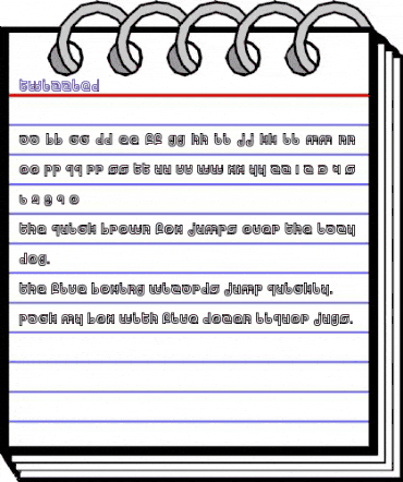 Twizzled Regular animated font preview