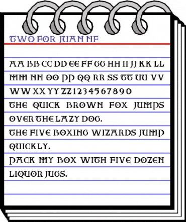 Two For Juan NF Regular animated font preview