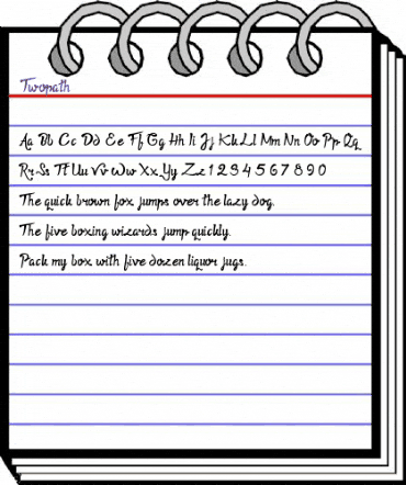 Twopath Regular Regular animated font preview
