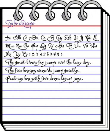 Tycho'sRecipe Regular animated font preview