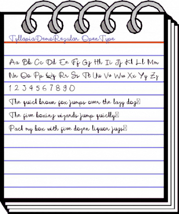 Tyllapia - Demo Regular animated font preview Tyllapia - Demo Regular animated font preview