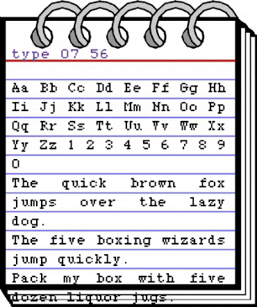 type 07_56 Regular animated font preview type 07_56 Regular animated font preview