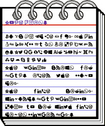 Type Icons Regular animated font preview