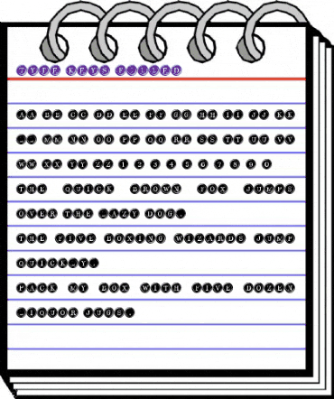 Type Keys Filled Regular animated font preview