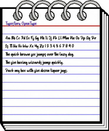 Typestory Regular animated font preview