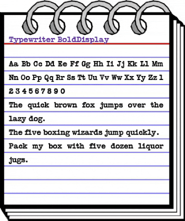 Typewriter Regular animated font preview