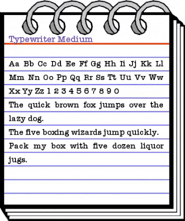 Typewriter-Medium Regular animated font preview