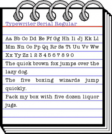 Typewriter-Serial Regular animated font preview Typewriter-Serial Regular animated font preview