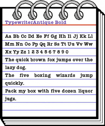 TypewriterAntique Bold animated font preview