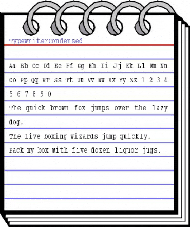 TypewriterCondensed Regular animated font preview