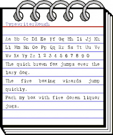 TypewriterRough Regular animated font preview