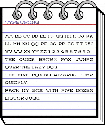 Typewrong Regular animated font preview