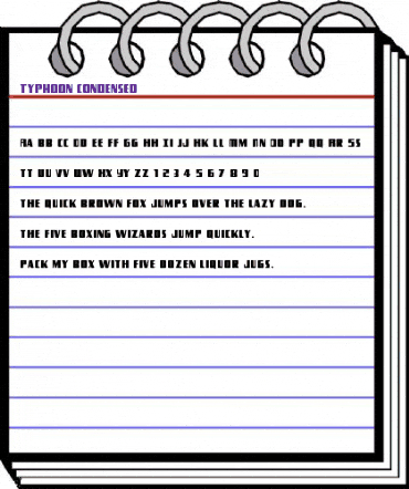 Typhoon Condensed Condensed animated font preview Typhoon Condensed Condensed animated font preview