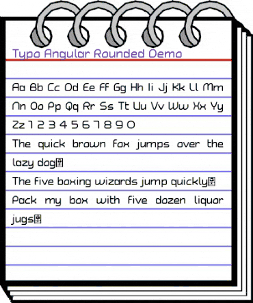 Typo Angular Rounded Demo Regular animated font preview