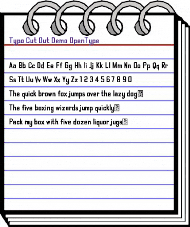 Typo Cut-Out Demo Regular animated font preview