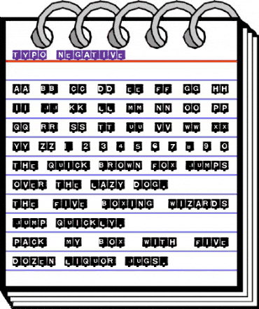 Typo Negative Regular animated font preview