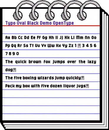 Typo Oval Black Demo Regular animated font preview Typo Oval Black Demo Regular animated font preview