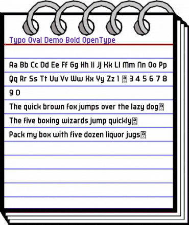 Typo Oval Demo Bold animated font preview