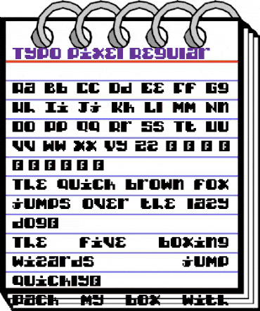 Typo pixel Regular animated font preview
