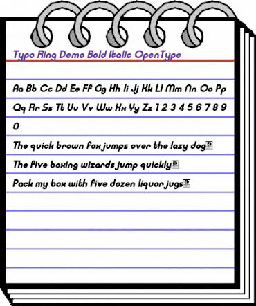 Typo Ring Demo Bold Italic animated font preview Typo Ring Demo Bold Italic animated font preview