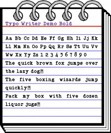 Typo Writer Demo Bold animated font preview