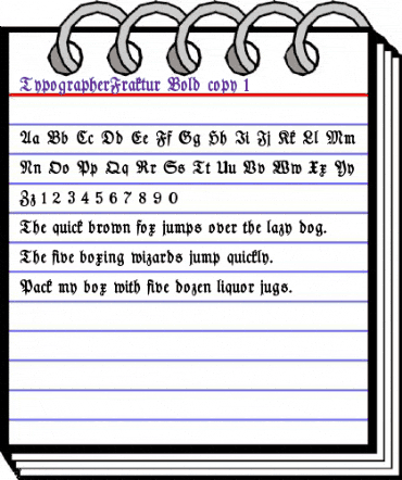 TypographerFraktur Bold animated font preview