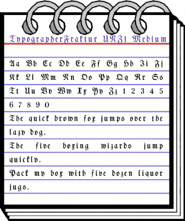 TypographerFraktur UNZ1 Medium animated font preview