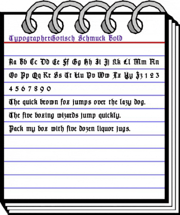 TypographerGotisch Schmuck Bold animated font preview