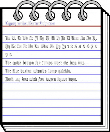 TypographerTextur Schatten Regular animated font preview