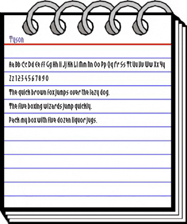 Tyson Medium animated font preview