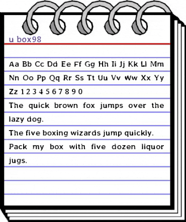 u.box98 Regular animated font preview u.box98 Regular animated font preview