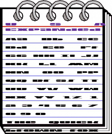 U.S.A. Expanded Expanded animated font preview U.S.A. Expanded Expanded animated font preview