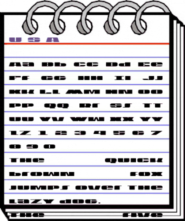 U.S.A. Regular animated font preview U.S.A. Regular animated font preview