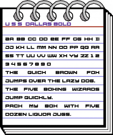 U.S.S. Dallas Bold Bold animated font preview U.S.S. Dallas Bold Bold animated font preview