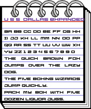 U.S.S. Dallas Expanded Expanded animated font preview U.S.S. Dallas Expanded Expanded animated font preview
