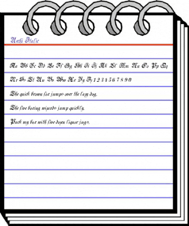 Uechi Italic Italic animated font preview